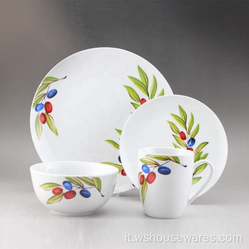Set di cena in porcellana decalcomania ceramica a colori ceramica